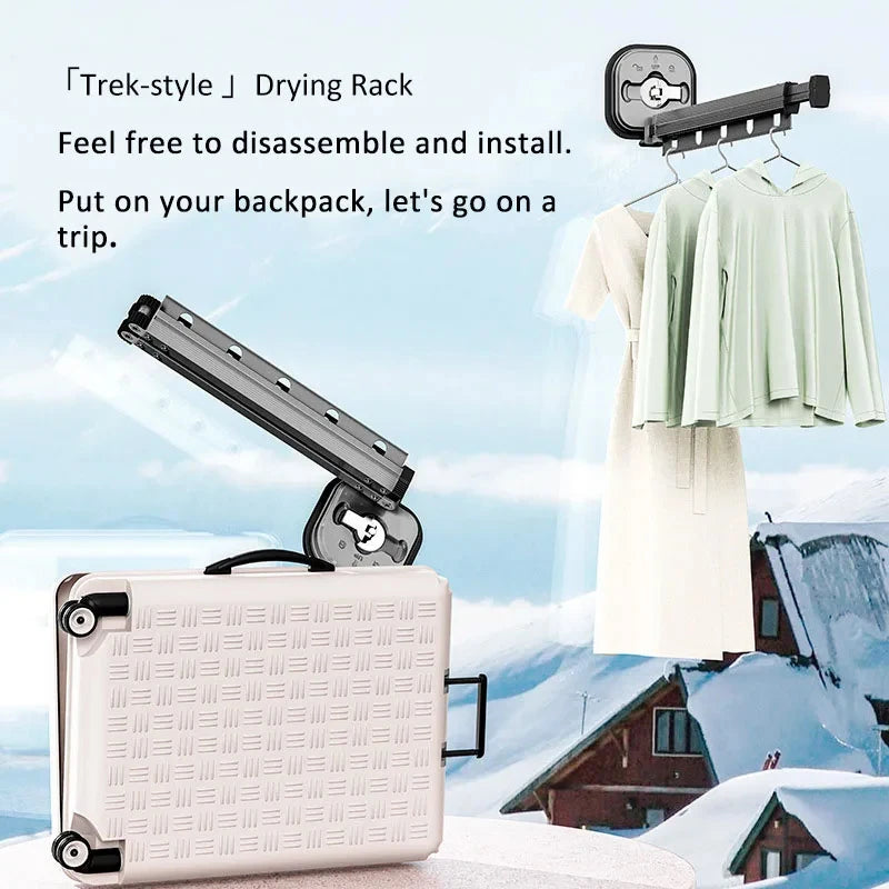 No Punching Wall Mounted Clothes Hanger