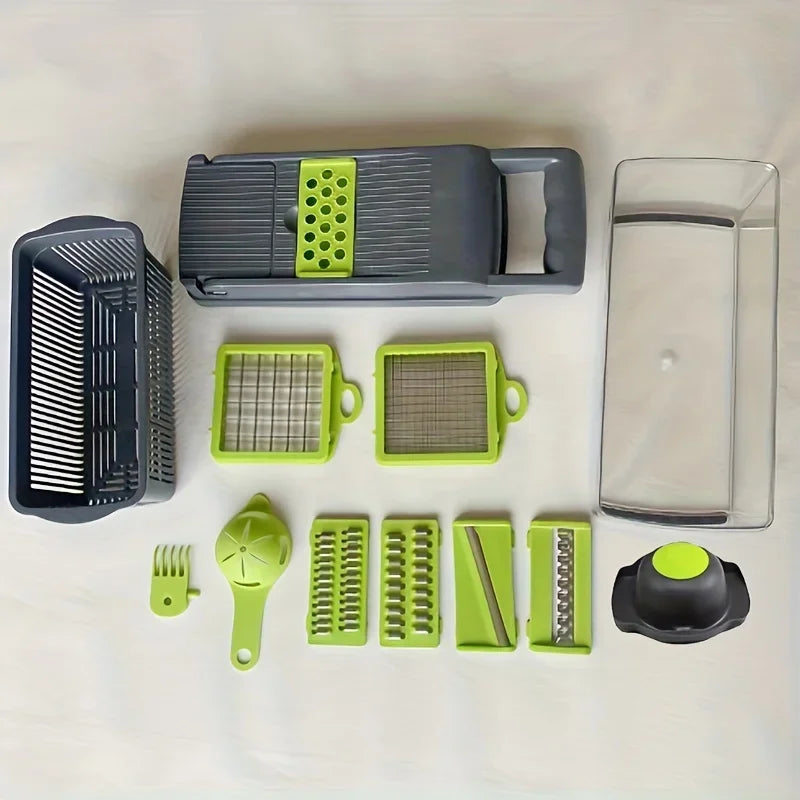 14pcs/Set Vegetable Chopper Multifunctional Fruit Slicer Manual Food