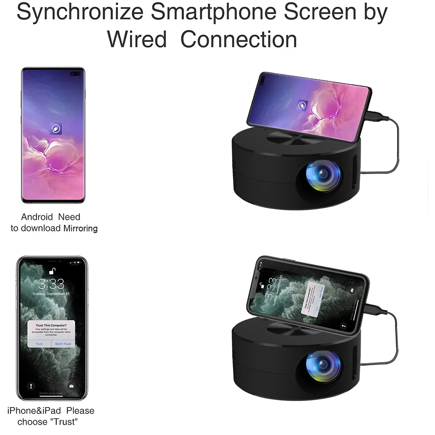 YT200 Portable Mini Projector