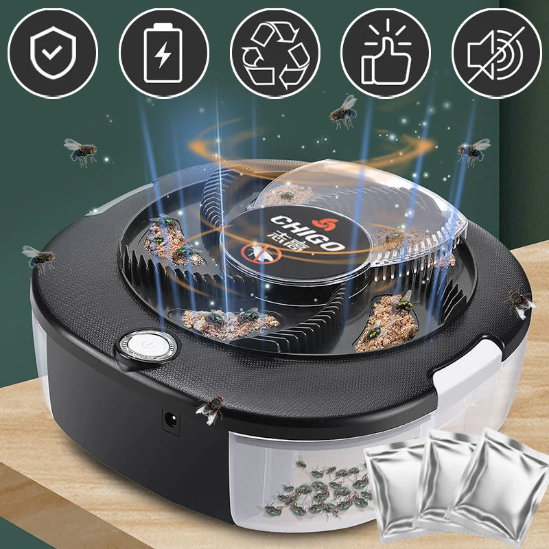 Upgraded Flycatcher USB/Rechargeable Electric Fly Trap Safety Insect