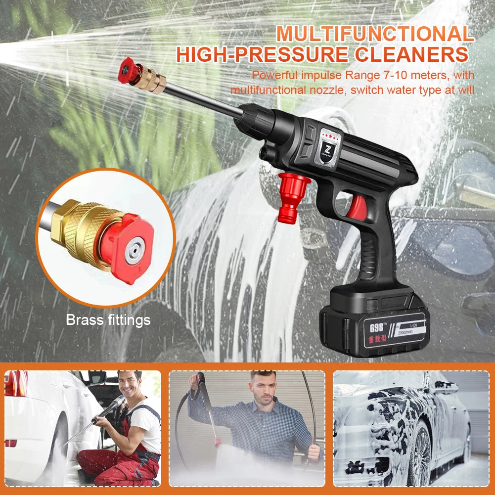 1500W Cordless High Pressure Car Washer Gun