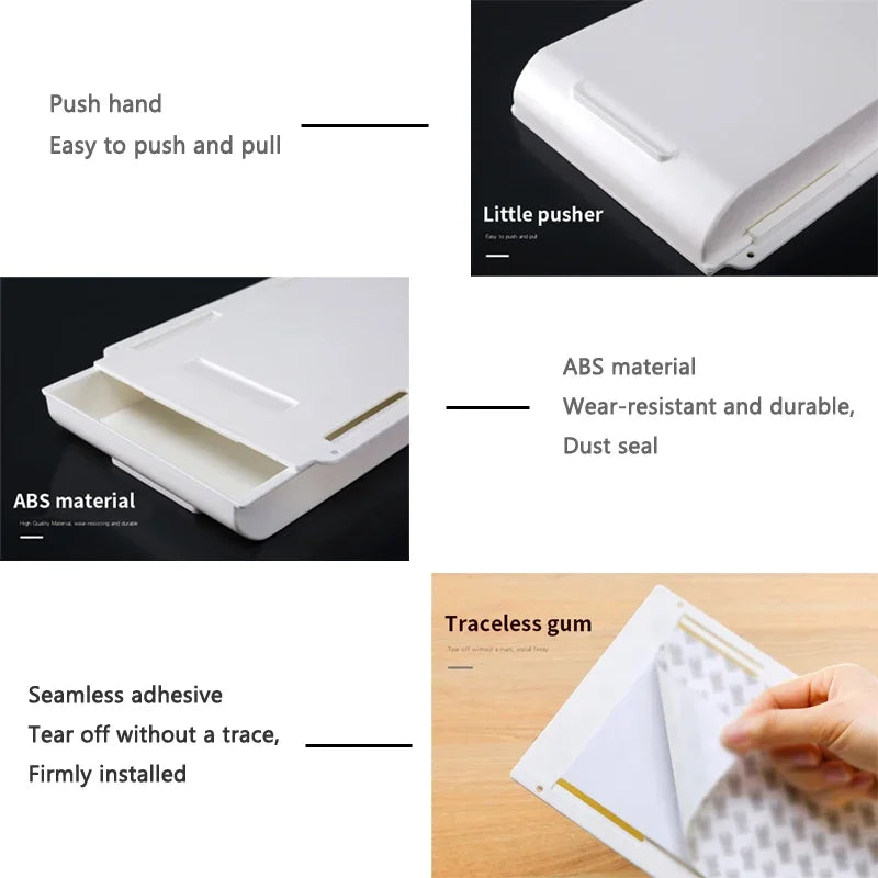 Hidden Desk Storage Drawer Storage Box