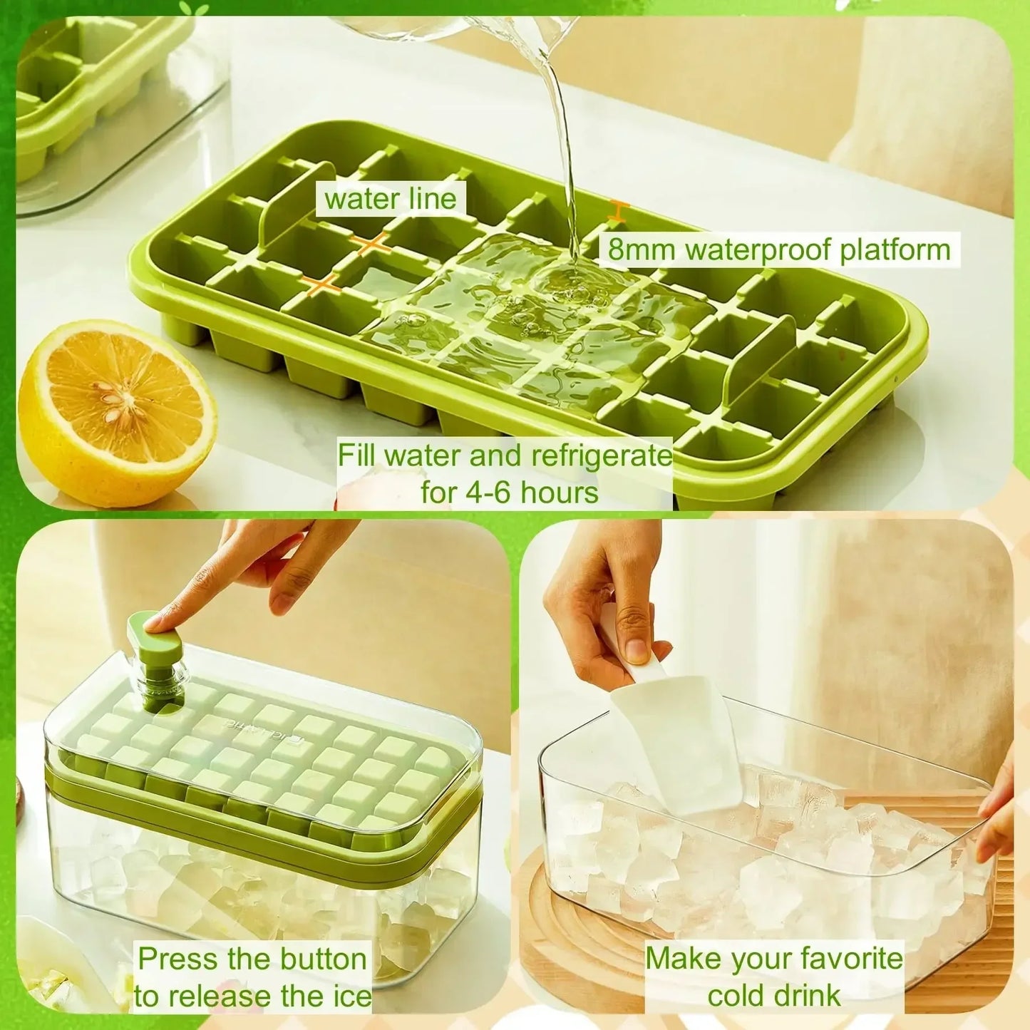 Pressing Ice Cube Molds