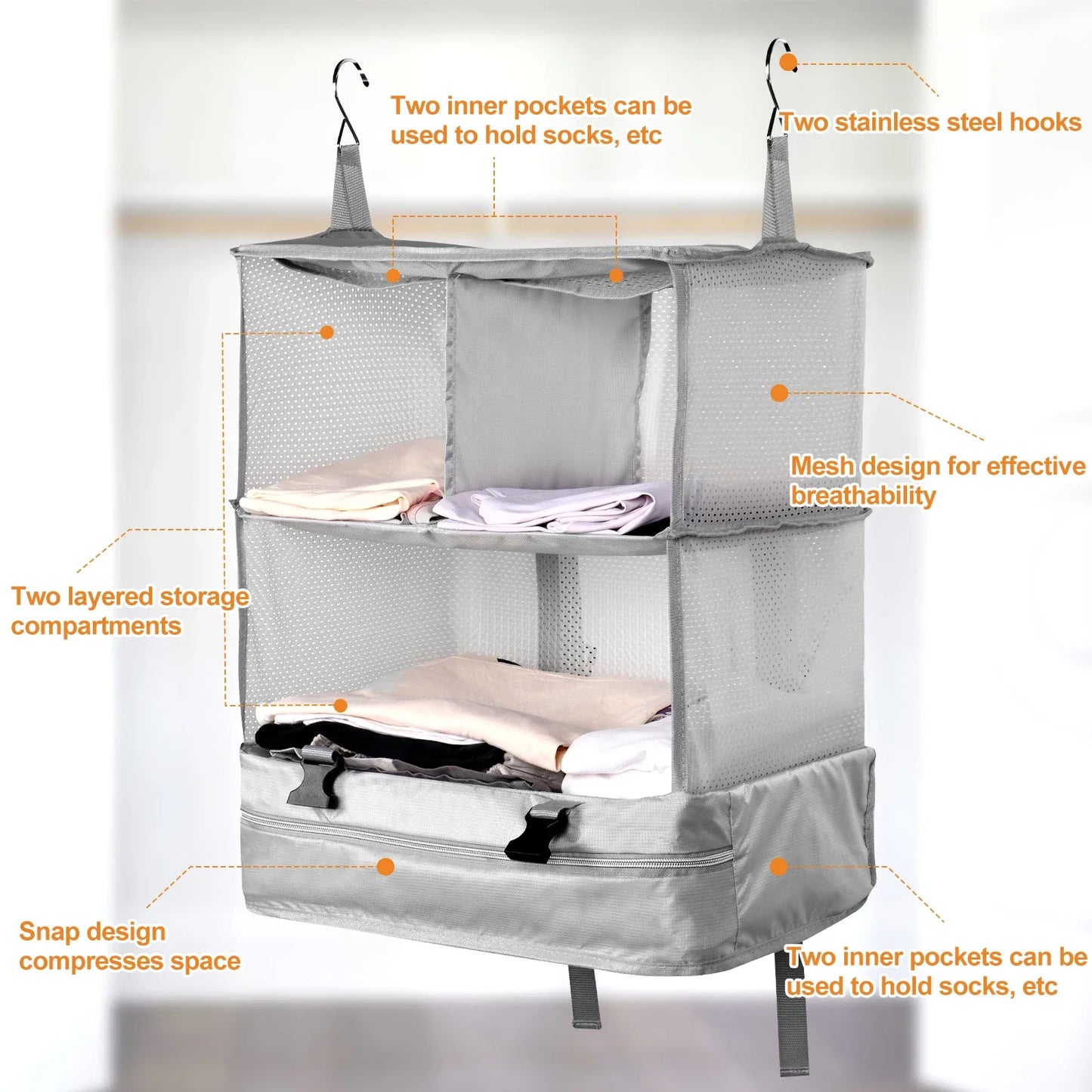 Travel Hanging Luggage Organizer