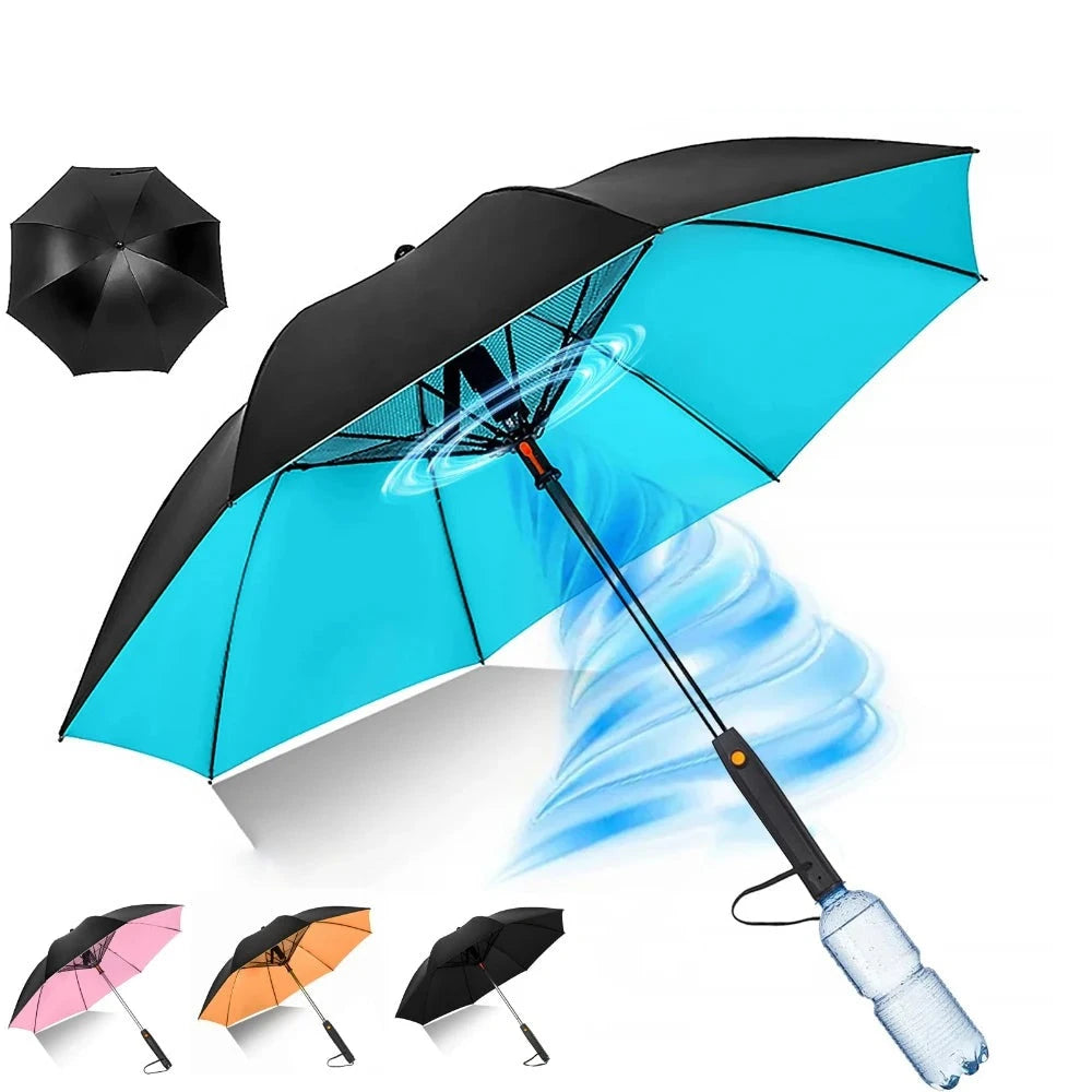 Sun Umbrella with Fan Misting