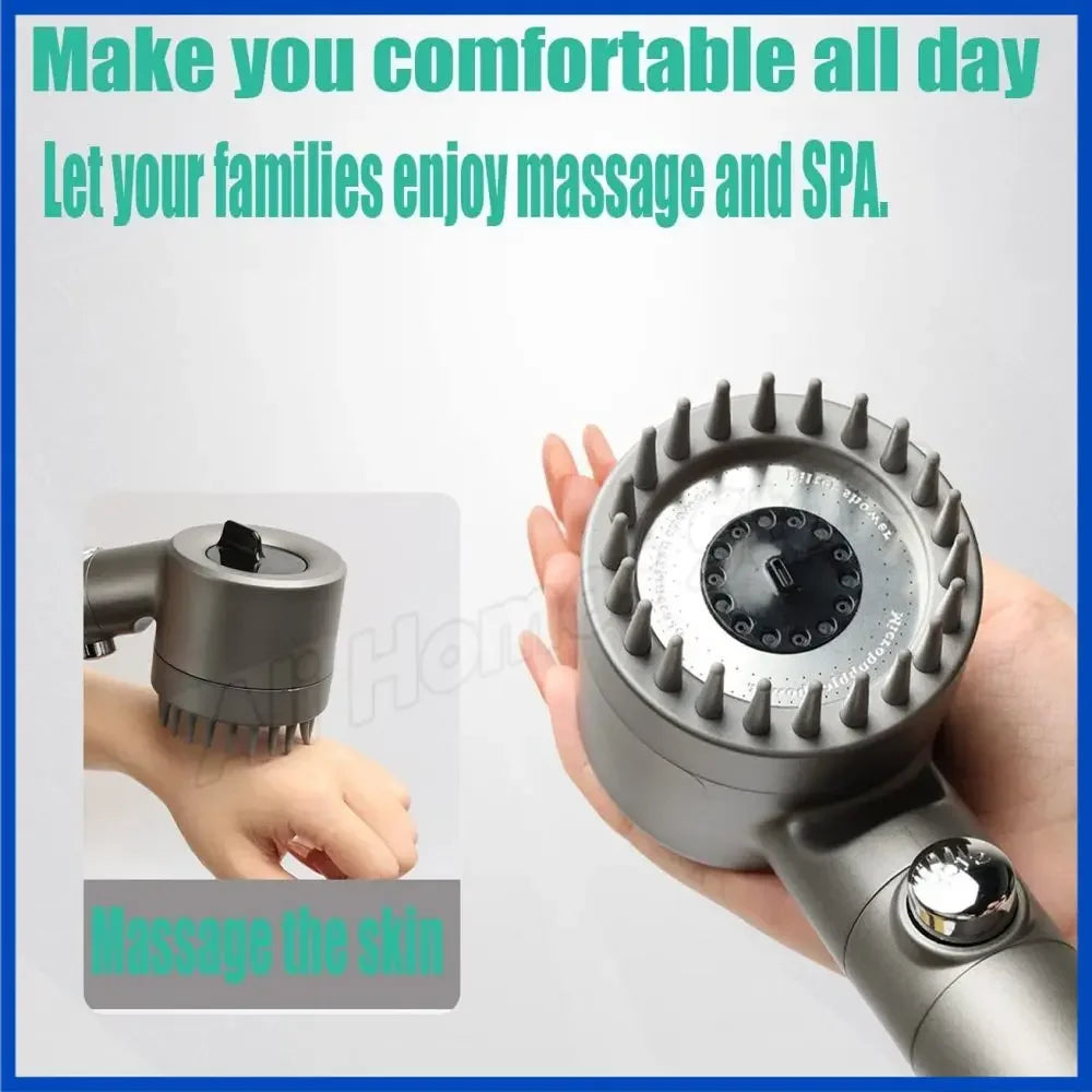 4 Spray Modes Massage Shower Head