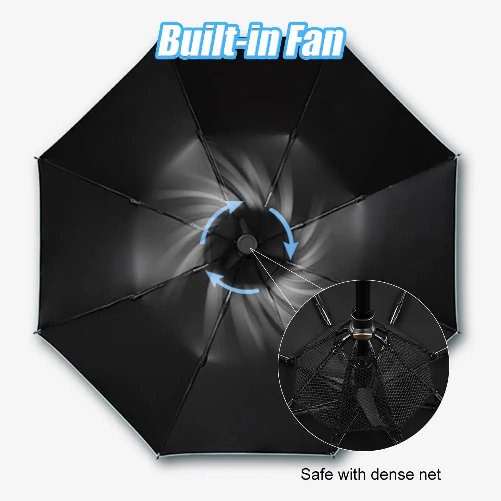 Sun Umbrella with Fan Misting