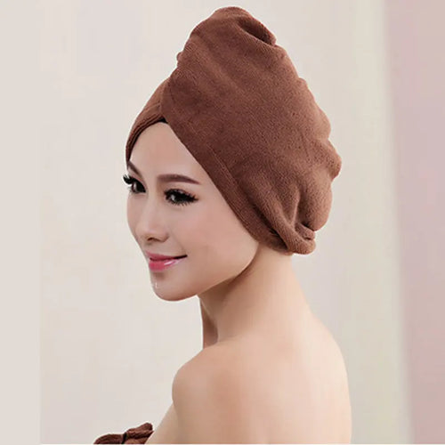 Microfibre After Shower Hair Drying Wrap Lady's Towel Quick Dry Hat