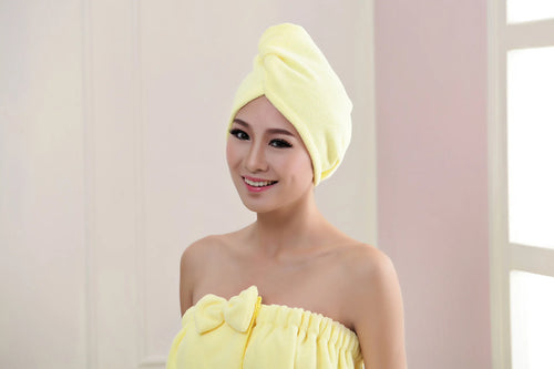 Microfibre After Shower Hair Drying Wrap Lady's Towel Quick Dry Hat
