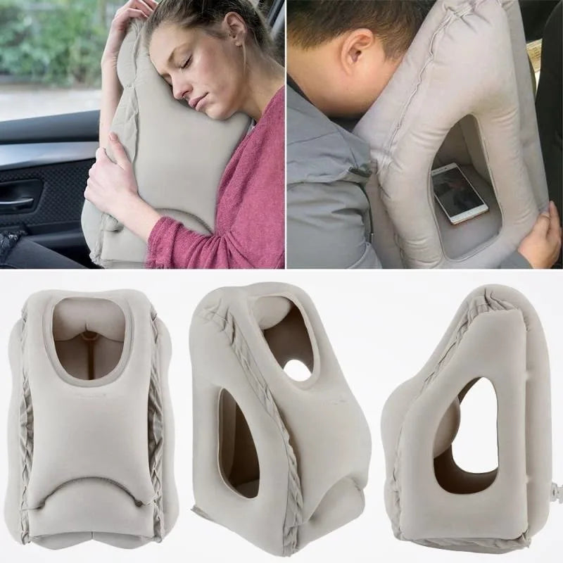 Upgraded Inflatable Air Cushion Travel Pillow