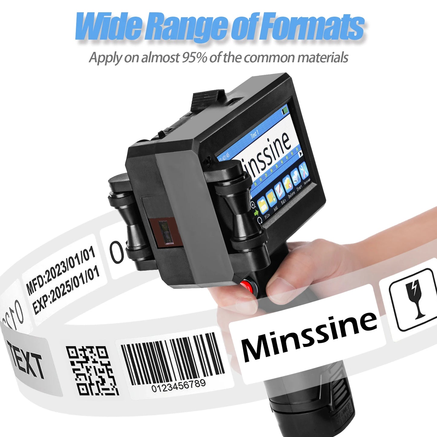 12.7mm Handheld Inkjet Printer for QR Barcode