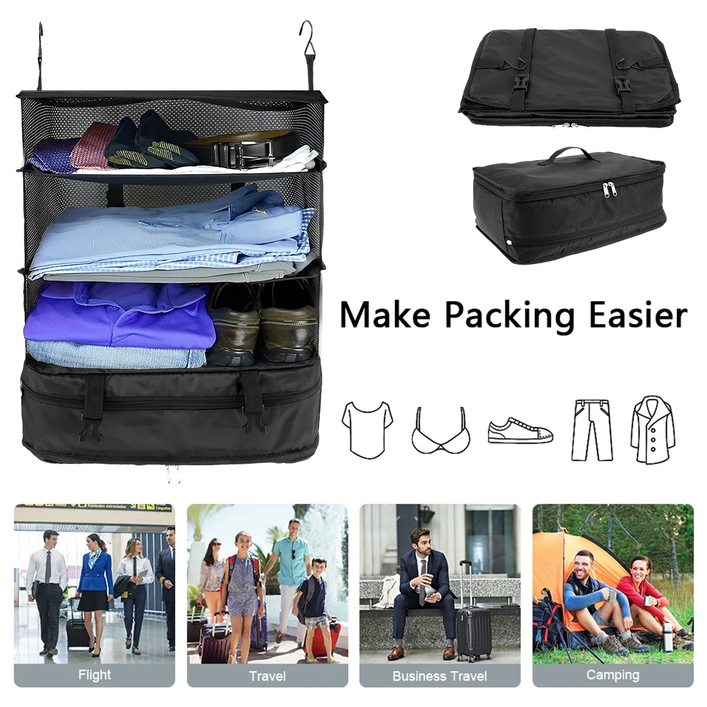 Travel Hanging Luggage Organizer