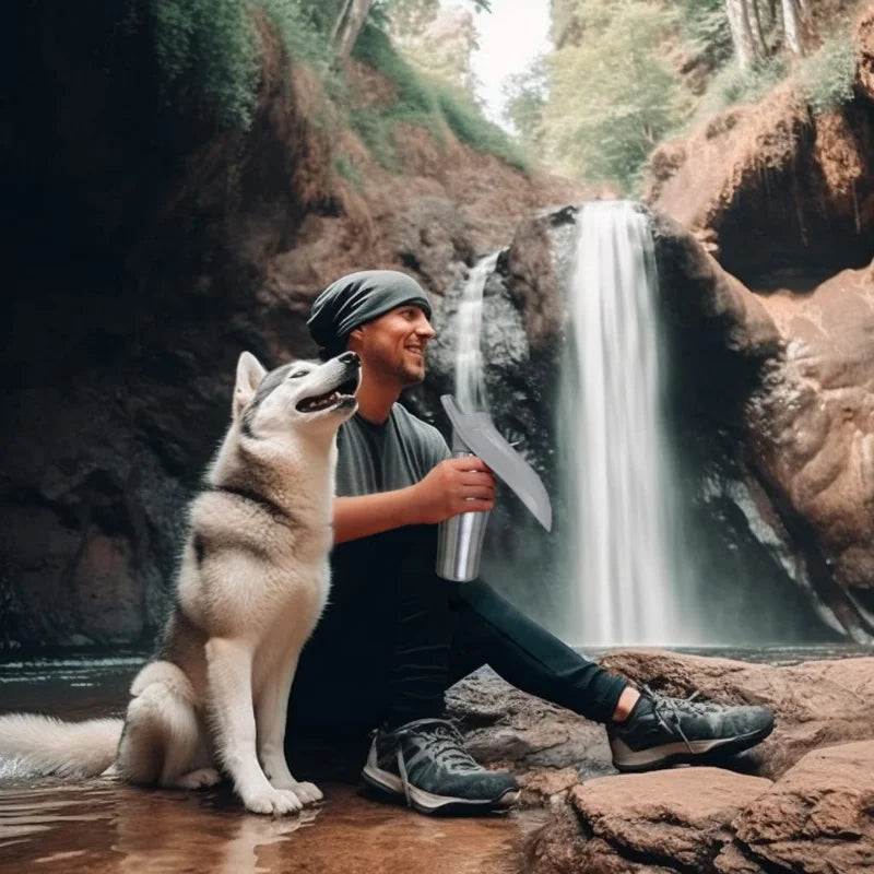 Dog Stainless Steel Water Bottle