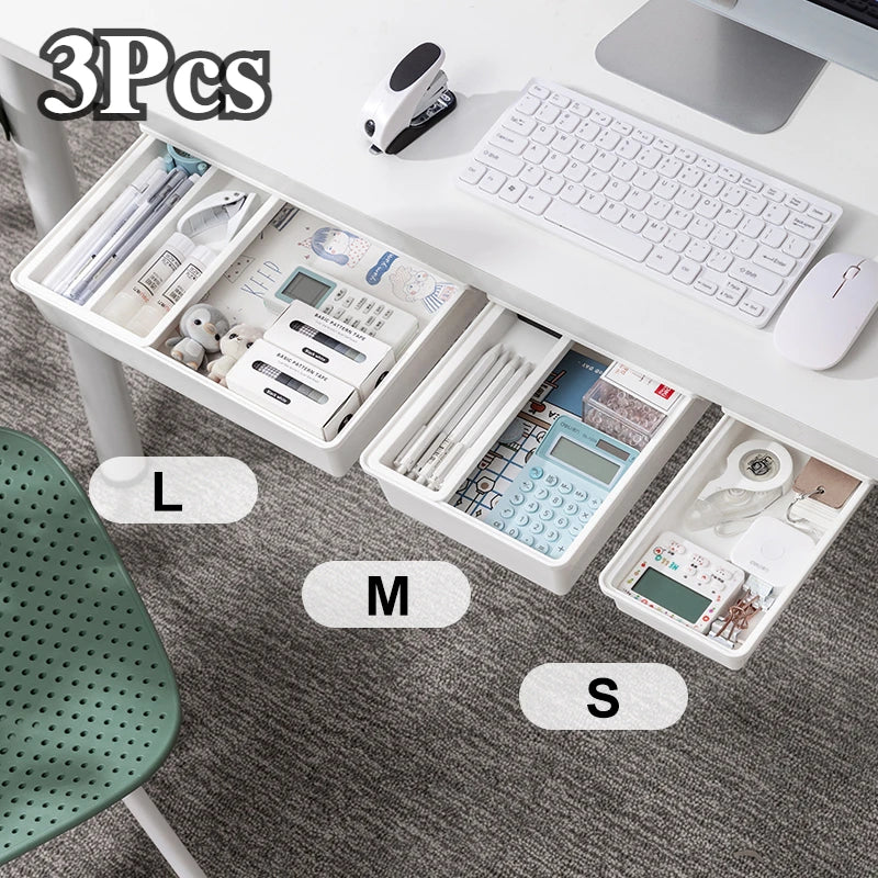 Hidden Desk Storage Drawer Storage Box