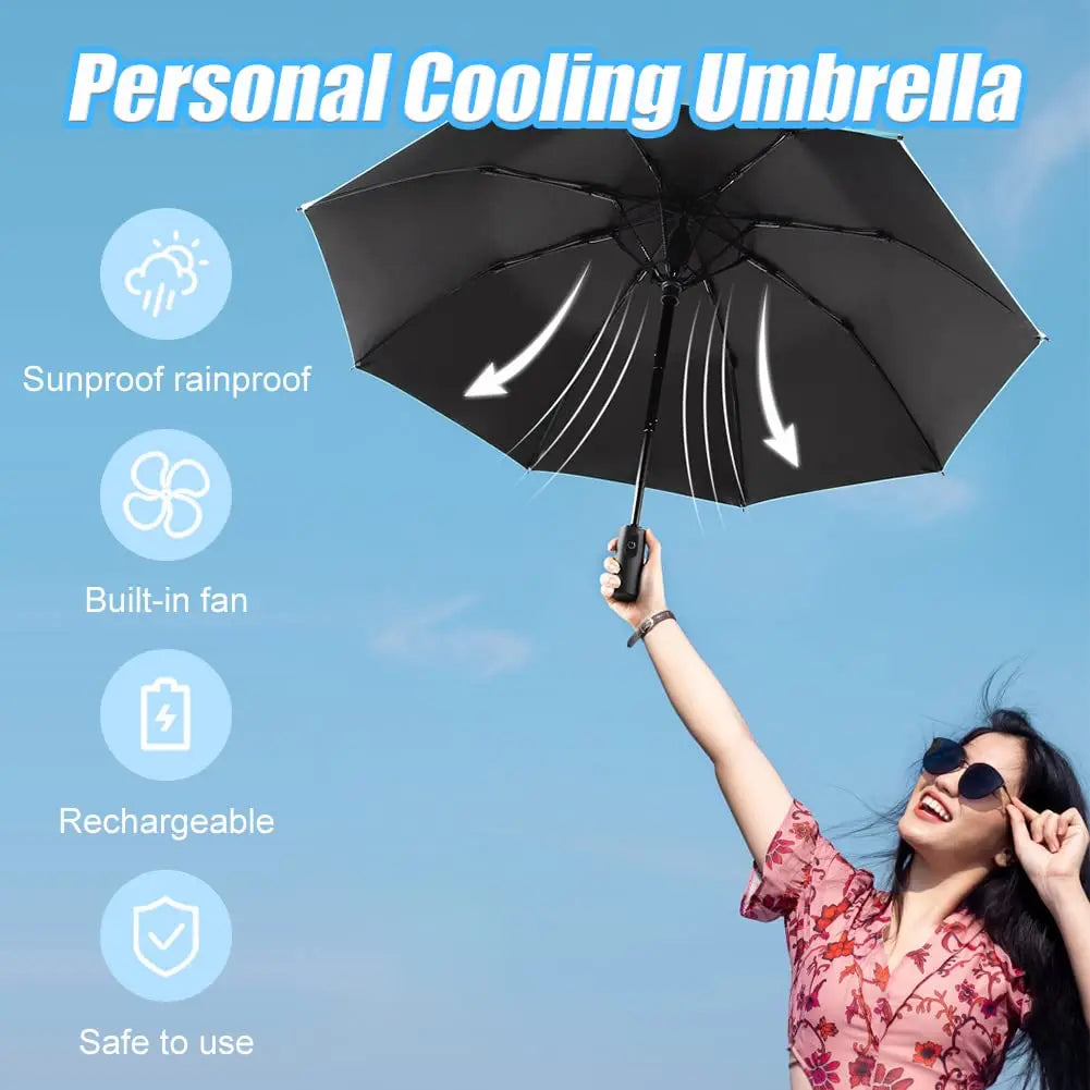 Sun Umbrella with Fan Misting
