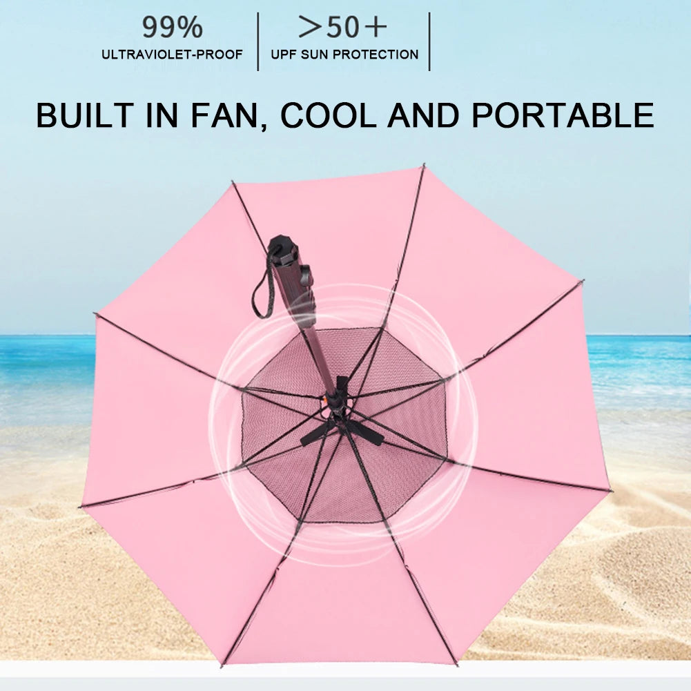 Sun Umbrella with Fan Misting