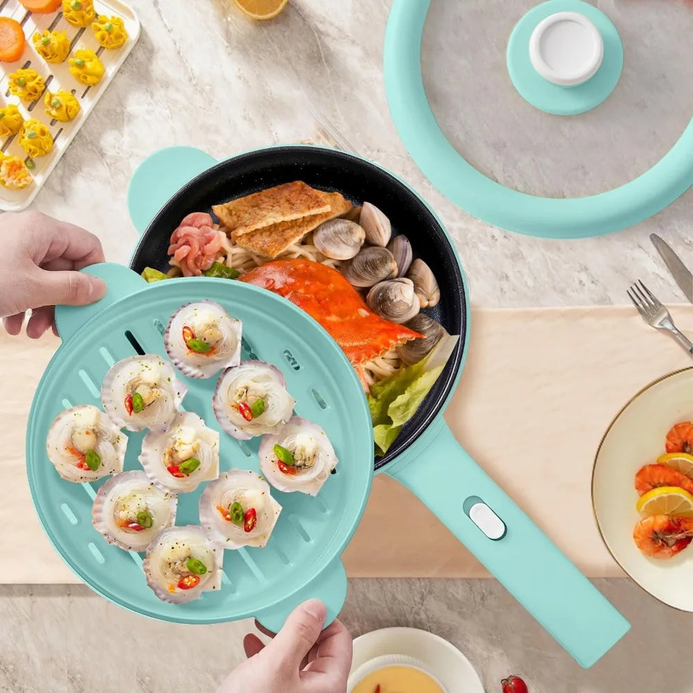 Electric Frying Pan with Steamer