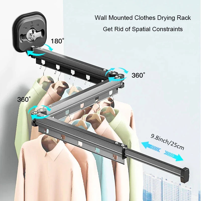 No Punching Wall Mounted Clothes Hanger
