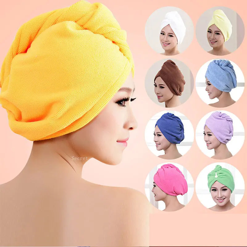 Microfibre After Shower Hair Drying Wrap Lady's Towel Quick Dry Hat