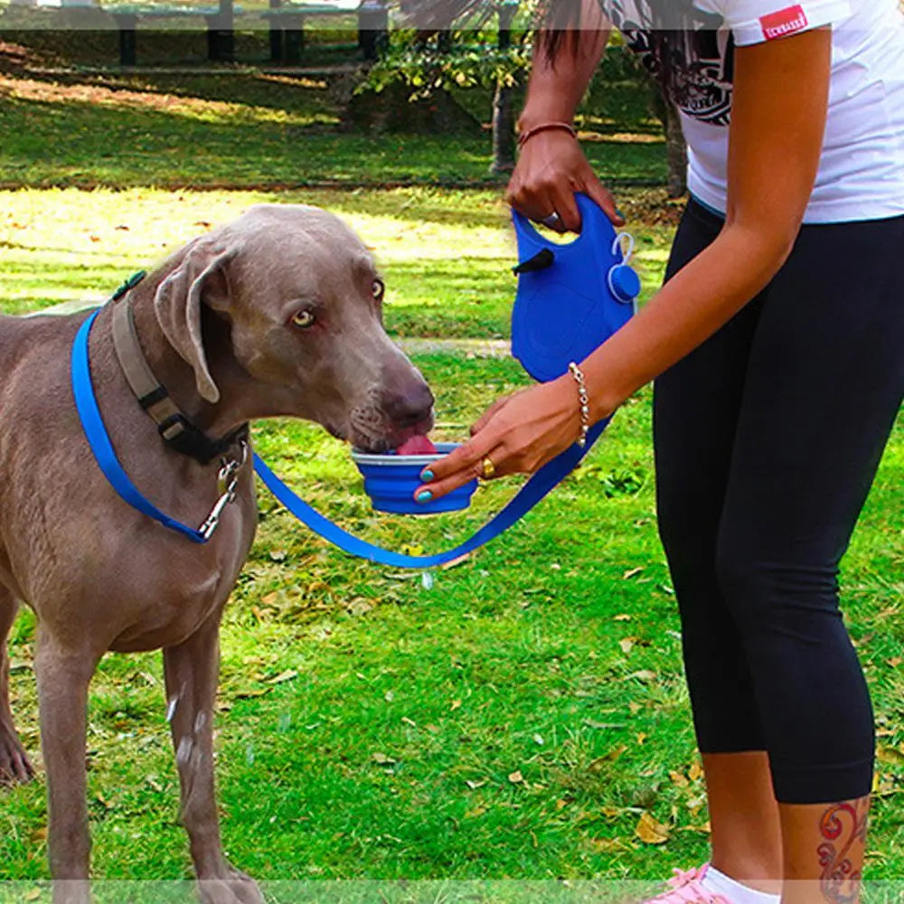 Dog Leash with Builtin Water Bottle