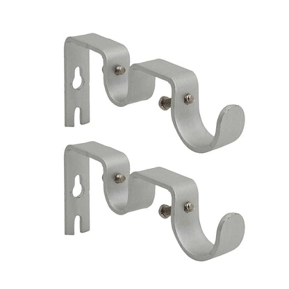 2Pcs Double Curtain Rod Brackets Holders