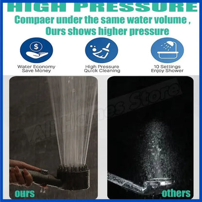 4 Spray Modes Massage Shower Head