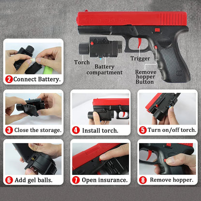 Gel Balls Automatic Shooting Airsoft Pistol Toy