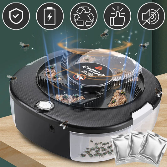 Upgraded Flycatcher USB/Rechargeable Electric Fly Trap Safety Insect