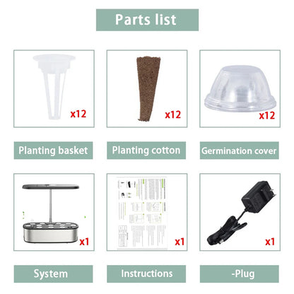 12 Pods Hydroponics Growing System Kits