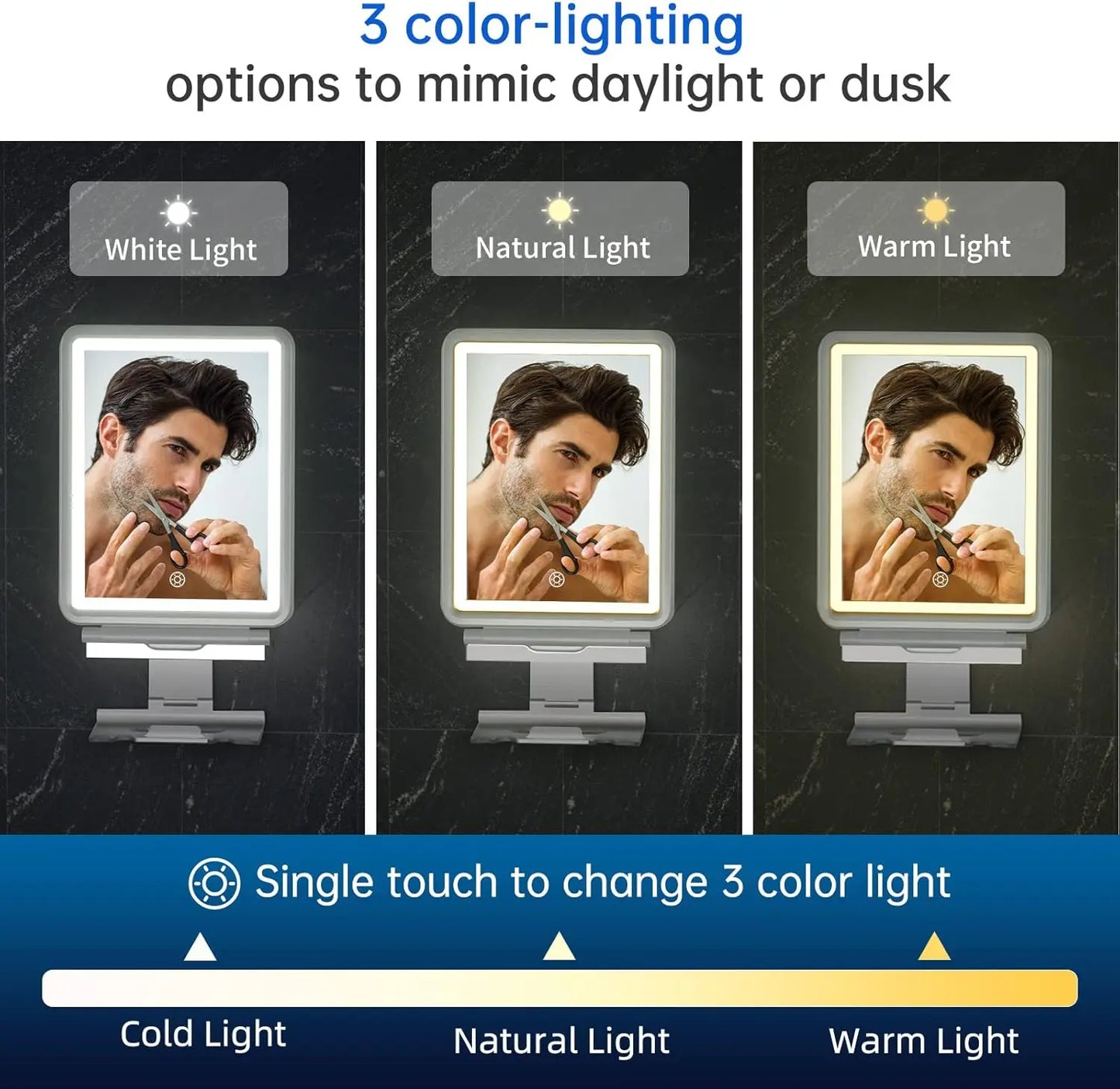 Shower Mirror Fogless for Shaving