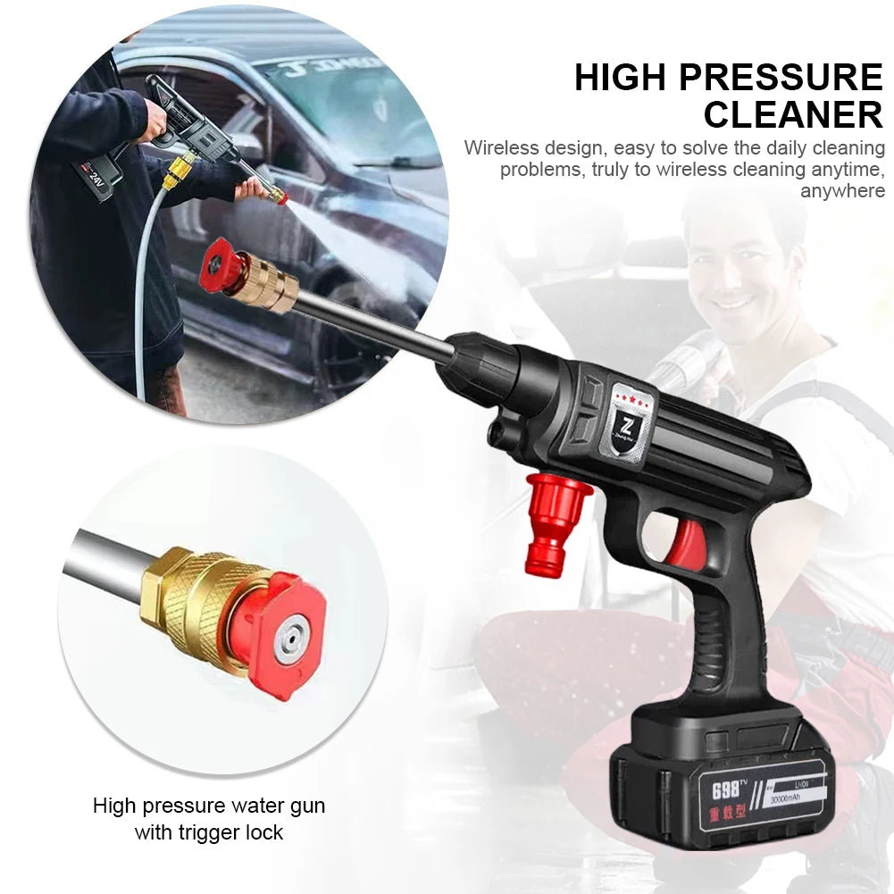 1500W Cordless High Pressure Car Washer Gun