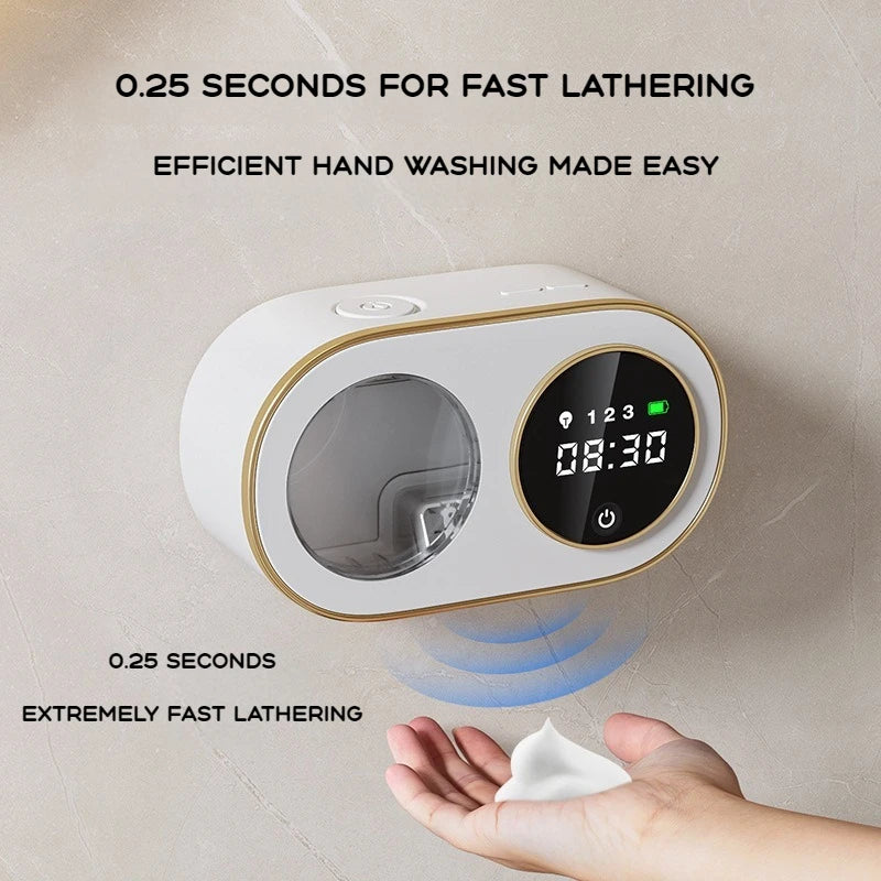 Automatic Soap Dispenser with HD LED Digital Clock