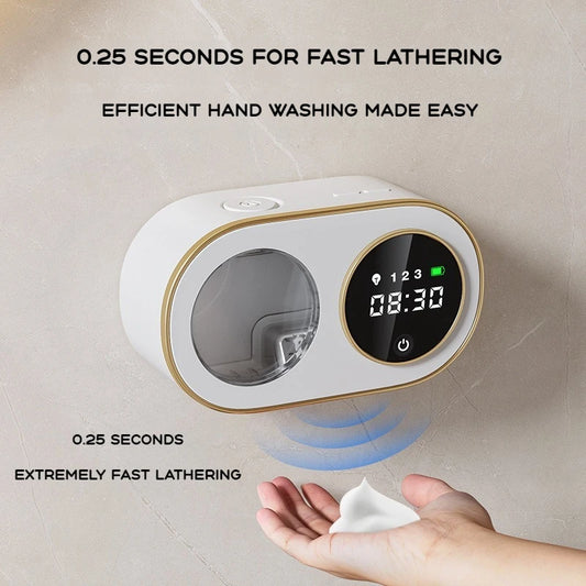 Automatic Soap Dispenser with HD LED Digital Clock