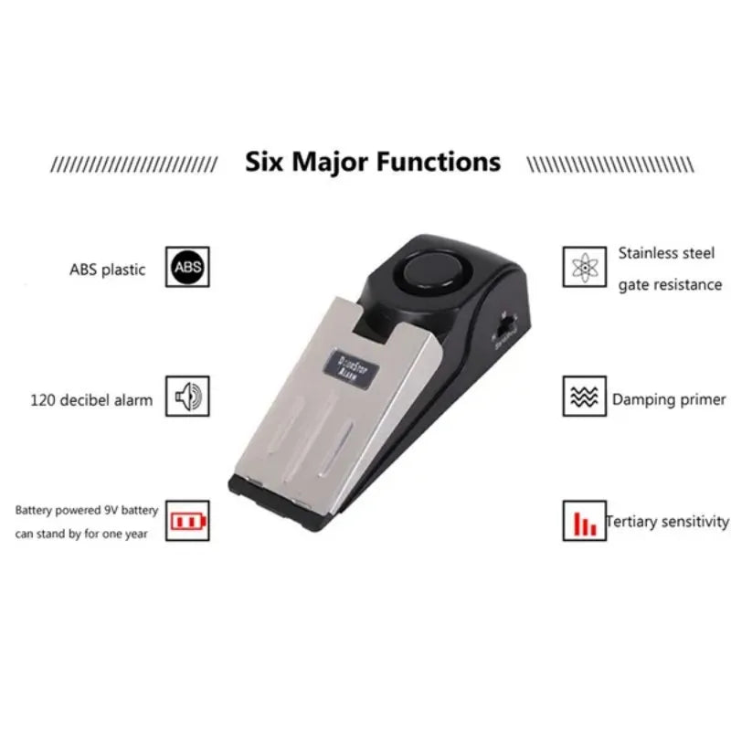 1 Pc Mini Wireless Door Stop Alarm