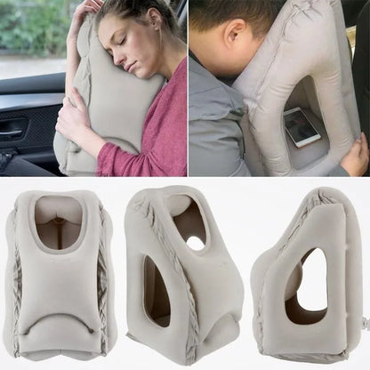 Upgraded Inflatable Air Cushion Travel Pillow