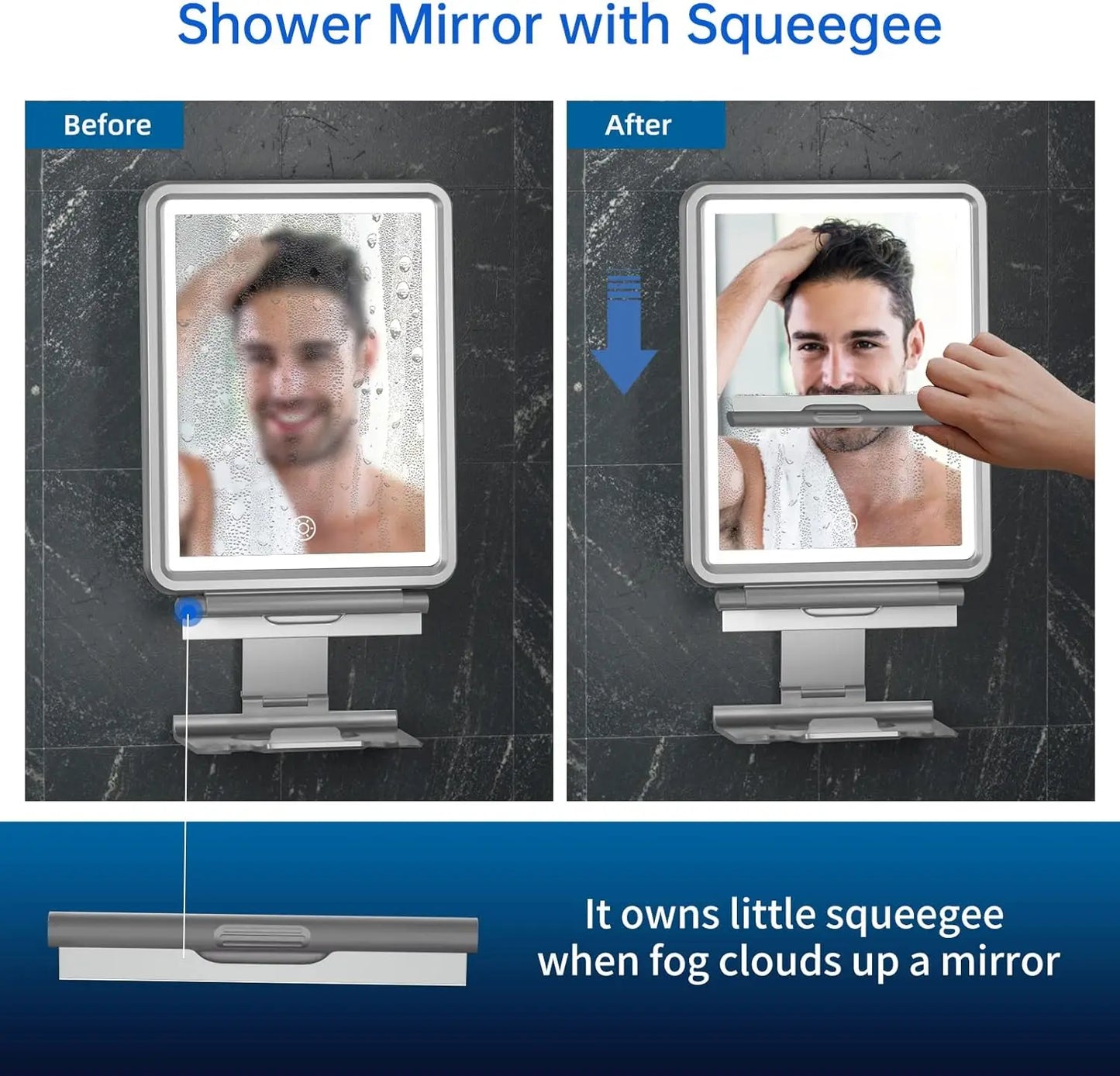 Shower Mirror Fogless for Shaving