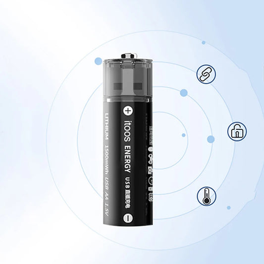 1.5V AA 1500mAh Rechargeable AA Batteries USB