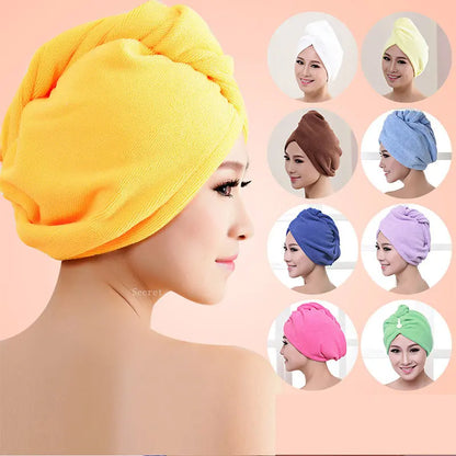 Microfibre After Shower Hair Drying Wrap Lady's Towel Quick Dry  Hat